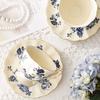 1ks Keramická Bone China Court Retro sada šálků a podšálků na kávu se zlatým okrajem, květinový šálek Čajová konvice Domácí nádobí na odpolední čaj