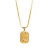 Women European American Stainless Steel Eye Sun Pendant Necklace Vacuum 14K Fashion All Match Classic Necklace For Women