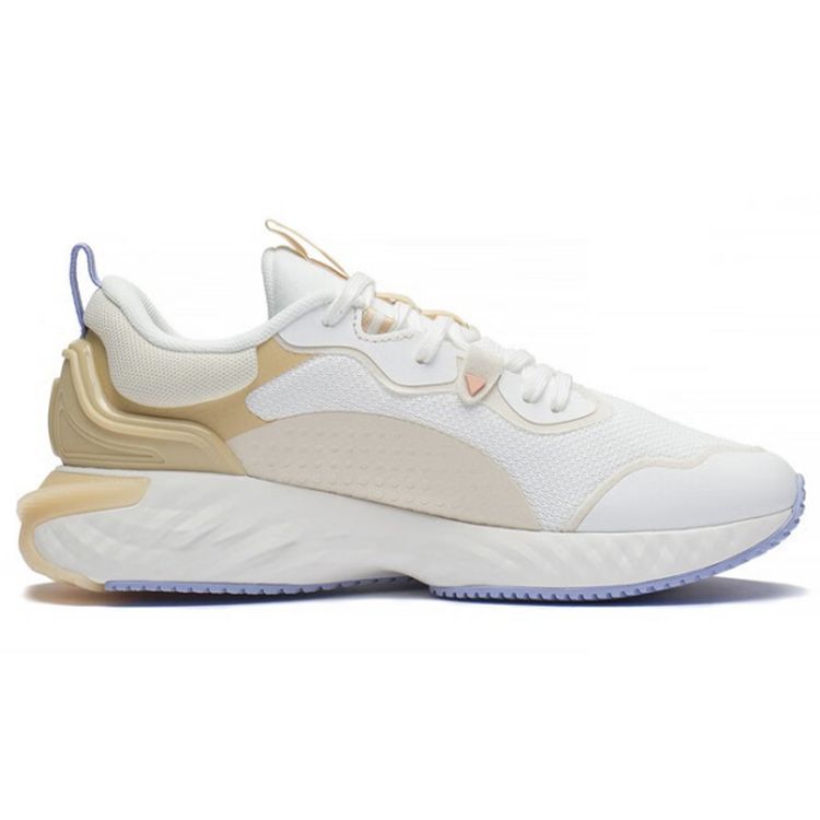 Li Ning Shock Absorption Low Top Sports Casual Shoes Women Sneakers Khaki AGLS212-5