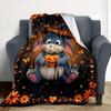 Halloween Bunny Flannel Blanket Throw Blanket Soft Warm Sofa Bed Camping Home Decor Unique Christmas Gift C92259