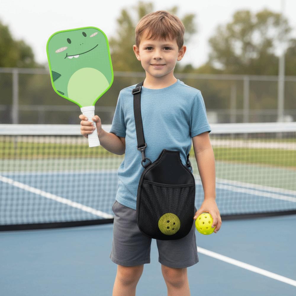 Colorful Kid's Pickleball Set Lightweight Children's Pickleball Rackets  Outdoor Sports