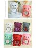 Luxurious Rotating Teddy Bear Jewelry Box with Rose Design - Ideal for Proposals & Gifts
