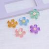 Creative Translucent Five-Petal Flower DIY Resin Accessories for Phone Cases, Hair Clips, Hair Ties, Crocs, and Cup Decorations.