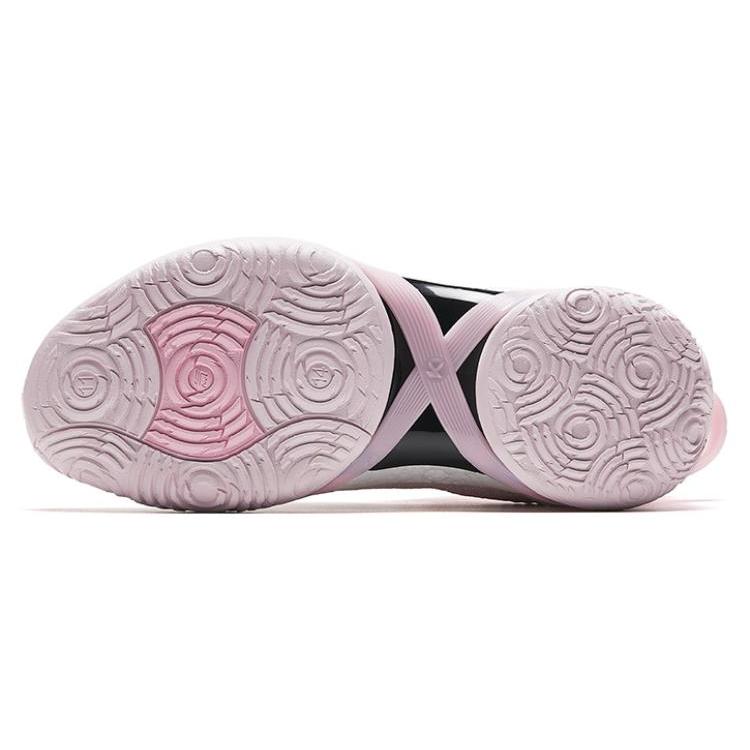 Anta Three Point Rain1.0 Basketball Shoes Men's Low Top White/Pink 912321102S-3