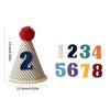 Portable Ventilated Cotton Celebration Hat With Adhesive Number Soft Cloth Party Hat For Whole Ages