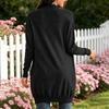 Damen Strickjacke Lässig Langarm - Mittellang Offen Vorne Pullover für den Alltag