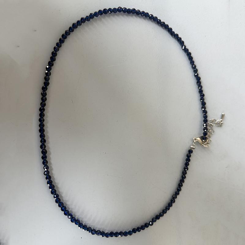 Simple Black Beads Necklace with Cross Pendant Female Jewelry Luxury Rhinestone Choker Necklaces Women Ladies Party Necklace