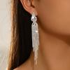 Luxury Eco-Friendly Rhinestone Tassel Earrings: Shiny, Fashionable, and Elegant Dangle Earrings for Women