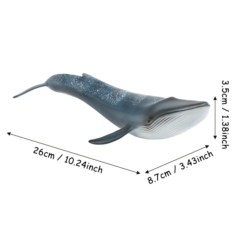 Simulation Whale Miniature Animal Toy Collection Figurine Home Decor Ornament (Blue Whale)