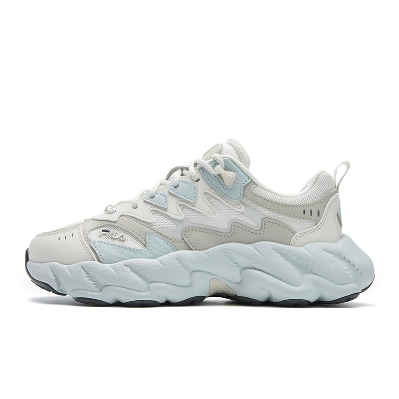 FILA Fern 2 Abrasion Resistant, Breathable, Lightweight Low top Casual Shoes Women's White Gray F12W541135FCR