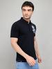 Monte Carlo Men Regular Fit Navy Blue Tshirt