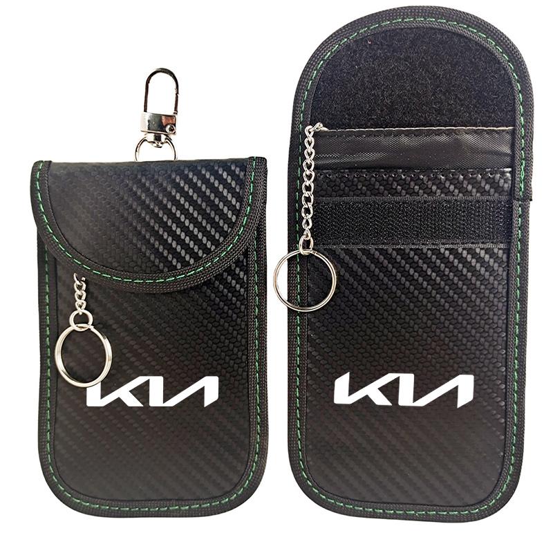 Car Key Case Signal Blocker Bag RFID Shielding Pocket For Kia Rio Ceed Sportage Cerato Soul Sorento Picanto Optima Accessories wvkzl55