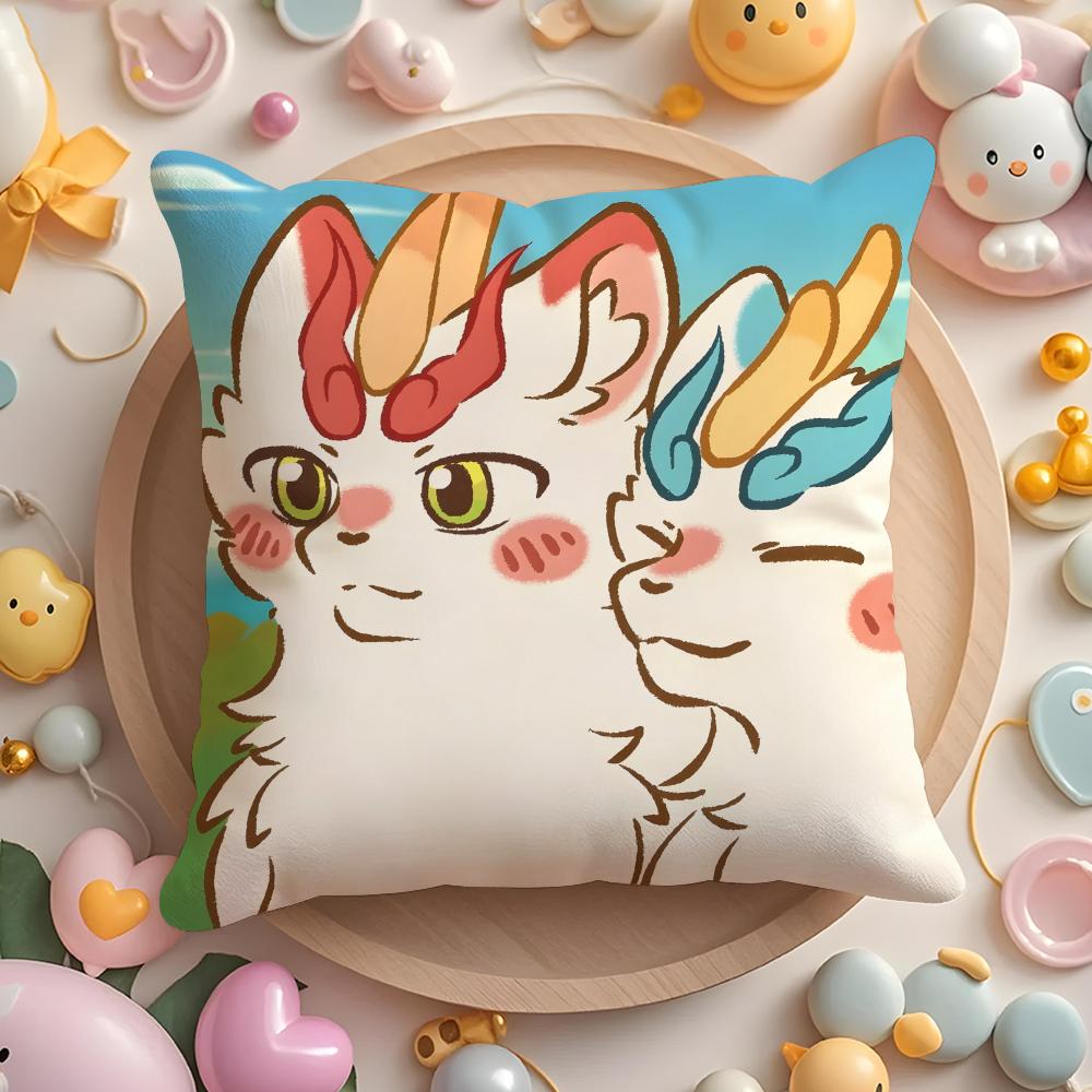 Cute You Shou Yan Cushion Cover Home & Car Multi-Scene Pillow Cover - Reversible, Soft & Durable for Daily Use
