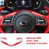 Red Car Gear Shift Head Knob Steering Wheel Decor Frame ABS Accessories Cover Trim For Kia Cerato Forte K3 / Seltos  -