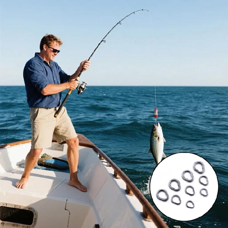 25Pcs Stainless Steel Split Rings Pear shape Solid Fishing Rings Lures Connectors for Saltwater Freshwater Fishing