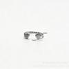 Kexin'er S925 Sterling Silver Zircon Heart Leaf Open Ring - Women's Versatile Light Luxury Finger Ring