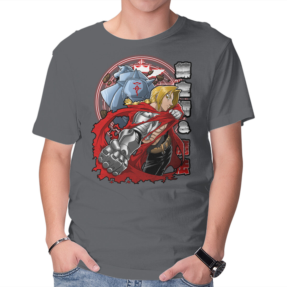 Unisex Crew Neck T-Shirt The Steel Alchemist Graphic Short Sleeve Casual Tee XXL