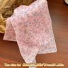 Foulard Rétro Français Pastoral Tête de Marguerite Bandana Bohème Foulard en Soie Florale Foulard Triangle Féminin Foulard de Tête Mouchoir en Coton Lin