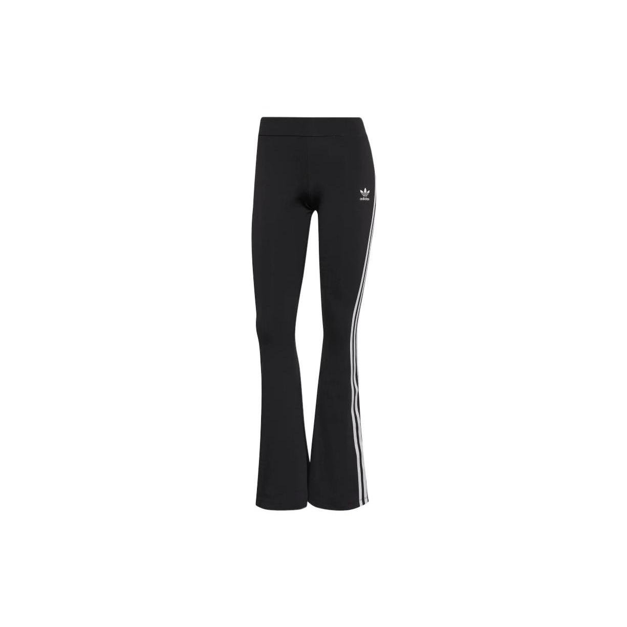 (WMNS) adidas Classics Flared Leggings Asia Sizing Black White Women s HM2139 M
