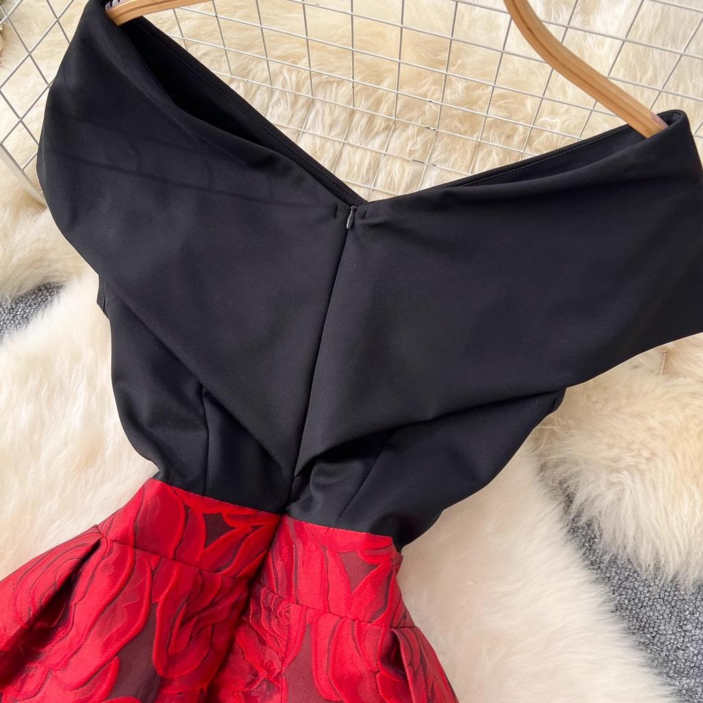 Designer RunwayNew Summer Fashion Vintage Women Sexy V Neck Jacquard High Quality Casual Party Boho Holiday Dresses