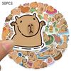 Cute Cartoon Capybara Stickers 50 Pack Waterproof For Skateboards Luggage And Phones