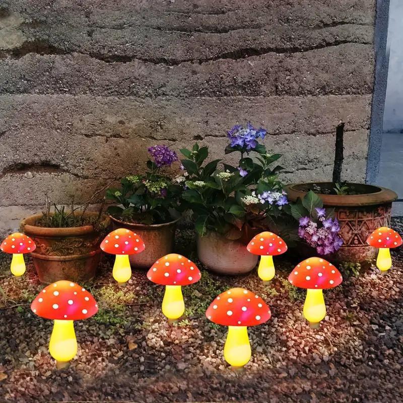 Waterproof Solar Mushroom Lights for Outdoor Garden and Courtyard Decor