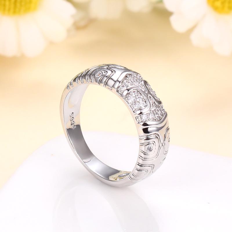 

Кольцо с ретро-узором: Женская мода, Уникальный стиль, Простой, но смелый дизайн Size 8