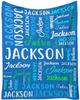 20 Colors Customized Children Adults Name Flannel Blanket Custom Personalized Day Gifts Blanket Cover Fleece Picnic Travel