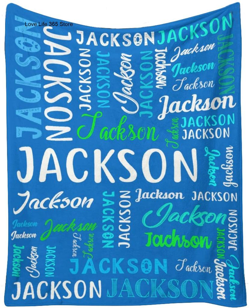 20 Colors Customized Children Adults Name Flannel Blanket Custom Personalized Day Gifts Blanket Cover Fleece Picnic Travel