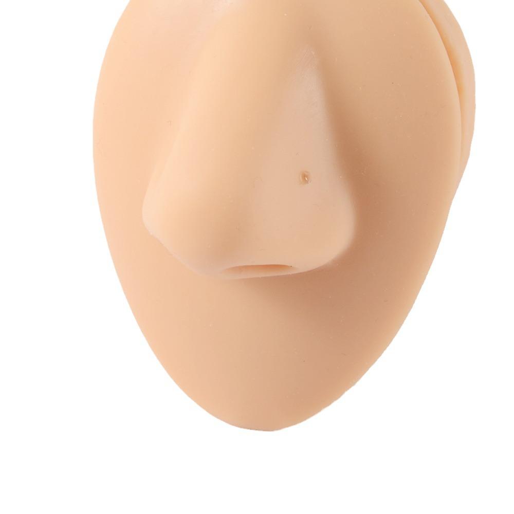 Transparent C-Shaped & L-Shaped Curved Glass Nose Rings - Invisible Piercing Jewelry