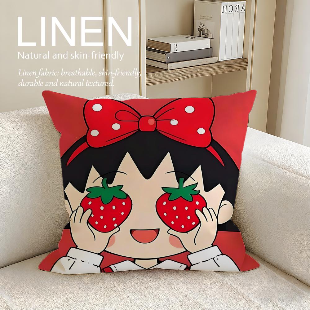 Kids Chibi Marukochan Cushion Cover Pillowcase Set Pcs X X Breathable Washable Sofa Cushion Cover