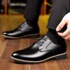 Novos Tamanhos Grandes 38-48 Sapatos Sociais de Couro para Homens de Negócios Moda Sola Macia Sapatos Derby Masculinos Designer Plataforma Masculina Sapatos de Casamento