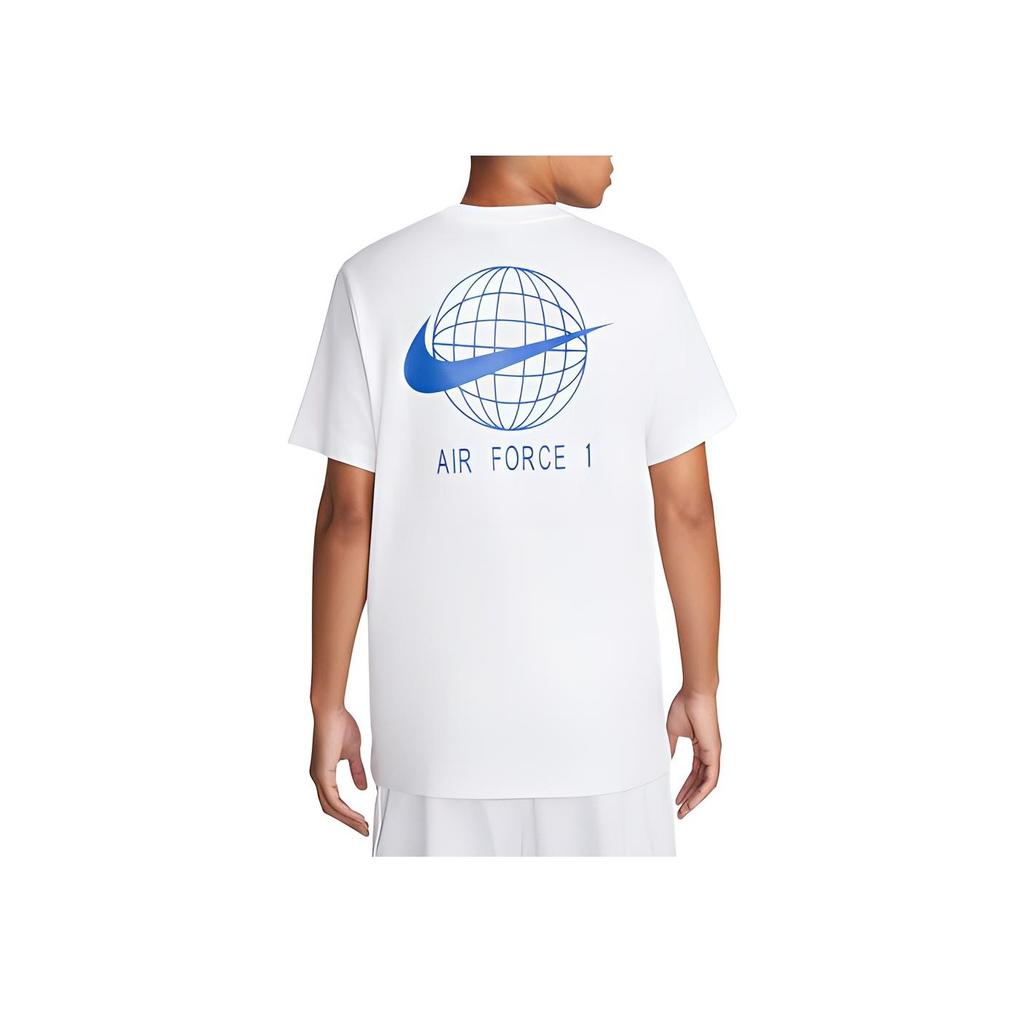 Nike Round Neck Printed Casual Short Sleeve T-Shirt Men Tops White DX1082-100