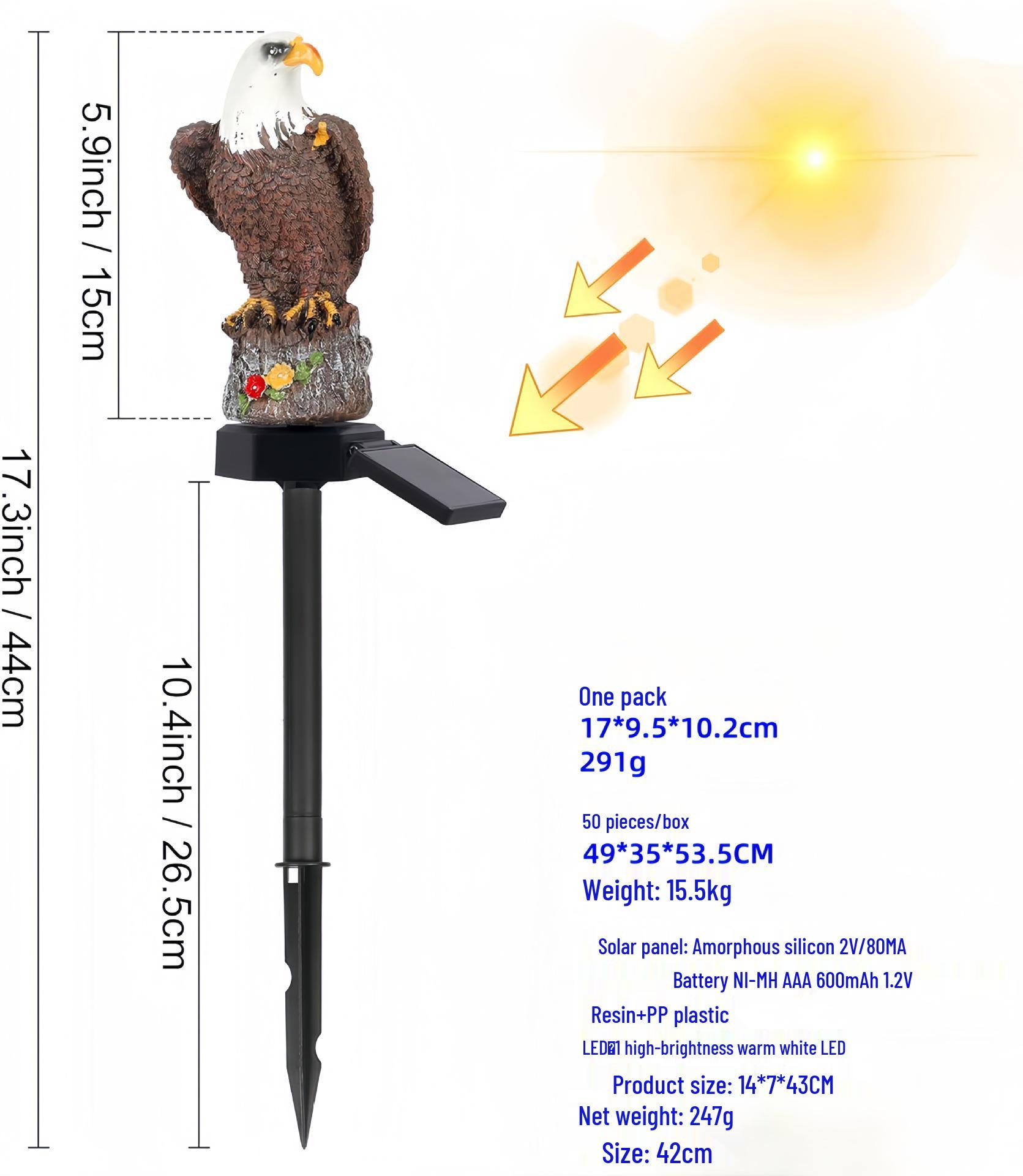 

Садовый светильник из смолы Солнечный филин : Декоративный газонный и ландшафтный ночник