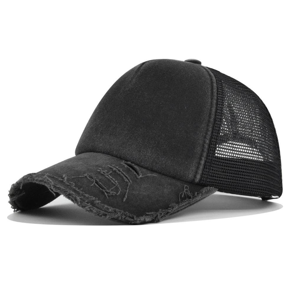 Custom Unisex Washed Retro Cotton Outdoor Sport Printing Logo Trucker Hats Distressed Vintage 6 Panel Blank Plain Baseball Caps