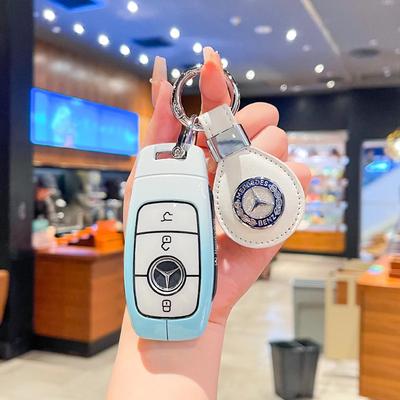 Car Key Case Cover Shell Fob for Mercedes Benz Cla250 Mercedes Benz GLS53 2019 GLS450 Maybach GLS600 2021 AMG C63S GLE 450 2020 Tu1