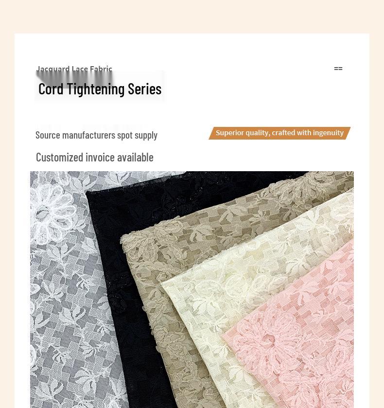 Stylish Textured Floral Lace Fabric for Wedding Dresses, Evening Gowns, and Children's Clothing