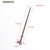 SNDHEATER 2pcs High Temperature Air Heaters 110V/220V 400W Electric Oven Heating Tube Green 304SS 6.5mm*378/388/398/405mm