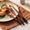 3 Pcs/Set With Thread Wooden Chopsticks Set Reusable Portable Tableware Set  Home Use