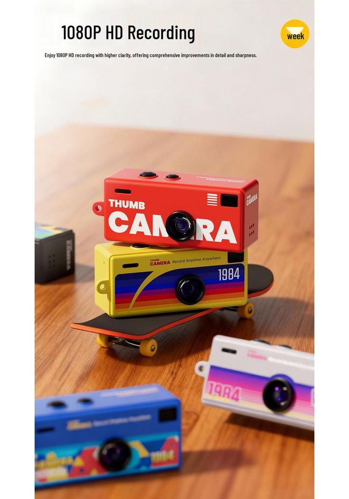 Mini Thumb Camcorder HD 1080P: Portable Pocket Camera for Kids' Photo and Video Recording