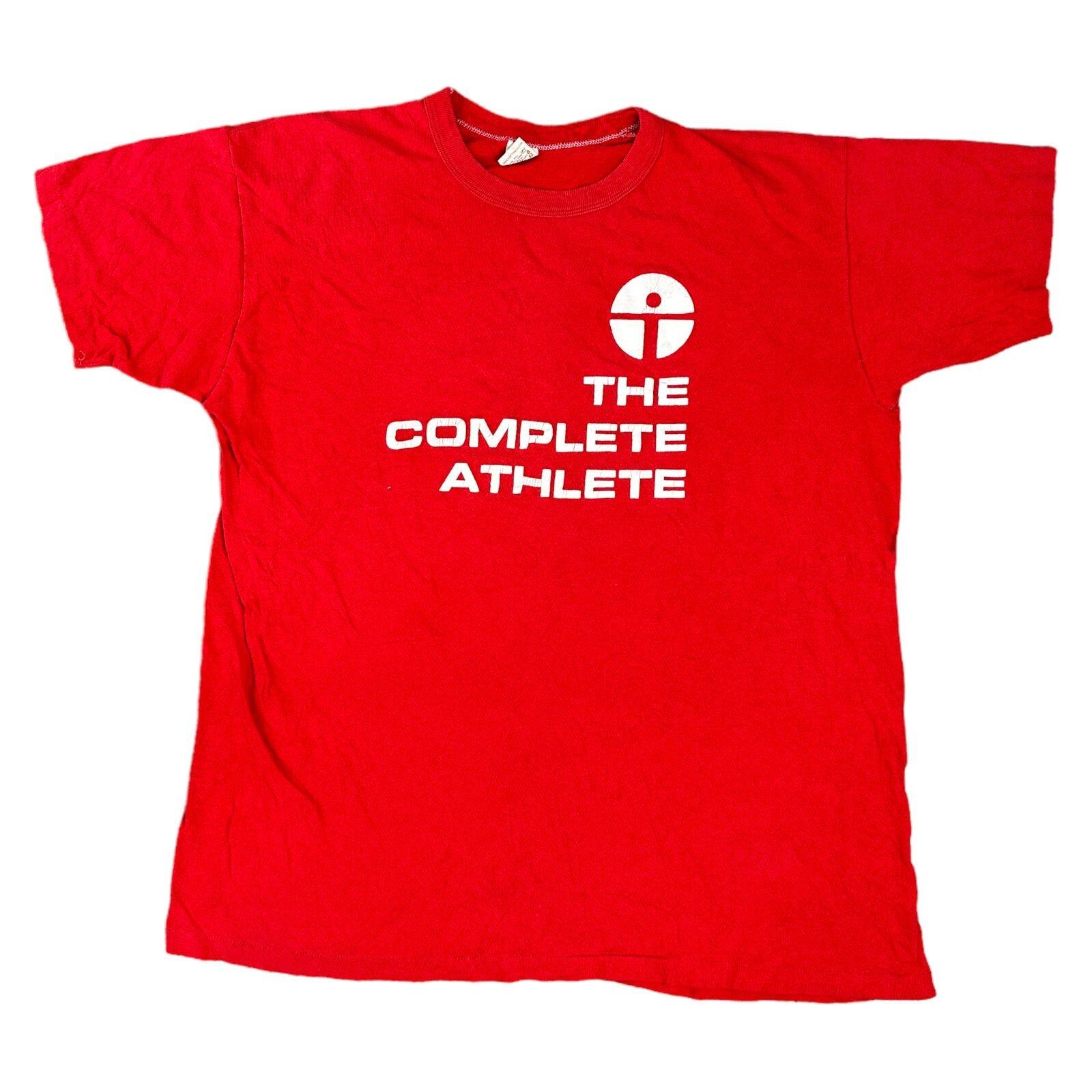 

Russell Athletic Single Stitch T-Shirt Mens Womens Tees Top 70S USA Graphic Print Red Mens L