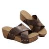 Large Size Wedge Heel Sandals for Summer, Retro Thick Bottom, Fish Mouth, Super High Heels, and Sponge Cake