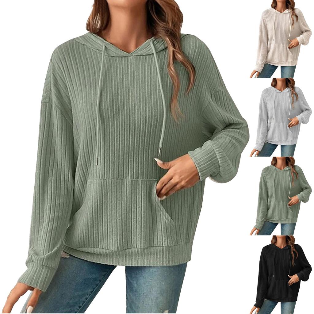 Damen Langarm Casual Sweatshirts Pullover Sweatshirts Tops