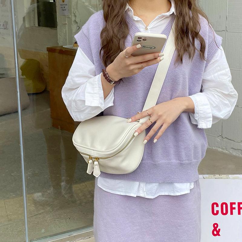 Textured Niche Design Pillow Bag Versatile Bag Women's Messenger Bag Adjustable Shoulder Strap Shoulder Bag