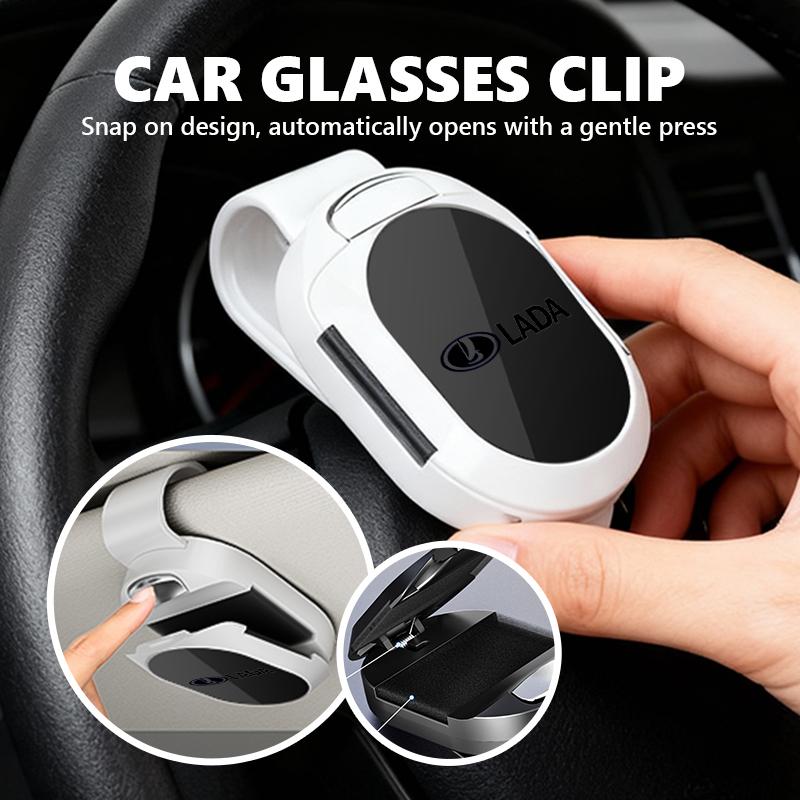 For Lada Car Sunglasses Clip Card Ticket Storage Eyeglasses Hange Holder Largus Priora Vesta Niva Samara Kalina 4x4 Urban Granta ejw1