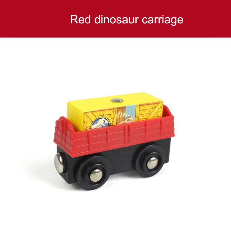 Wooden Magnetic Train Car Locomotive Toy Wood Railway Car Accessories Toys for Kids Gifts Fit Wood Biro Thomas Tracks