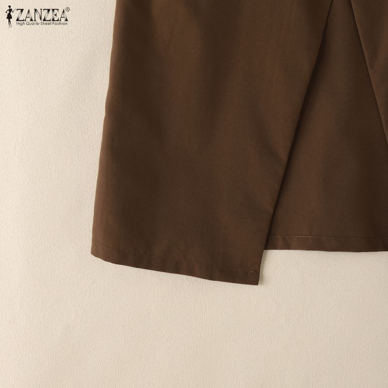 ZANZEA Women Casual Round Neck Solid Color Sleeveless Vest Tops