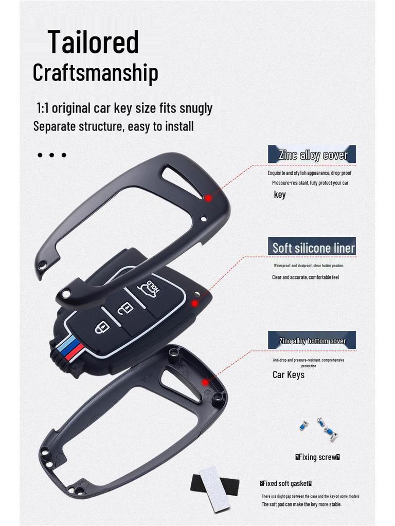 Custom Key Cover for Beijing Hyundai Santa Fe & Grand Santa Fe (2015 Models)