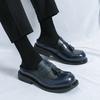 2025 European Station Summer Half-care Leather Shoes Men's Large Size Foot Lazy Shoes Men's Daily Office Shoes Men's