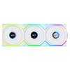 LIANLI 120mm ARGB Fan UNI FAN SL LCD Wireless 120 WT Triple Pack with 1.6-inch LCD Screen, 2.4GHz Wireless, Cable Management-Free, FDB Side LED
